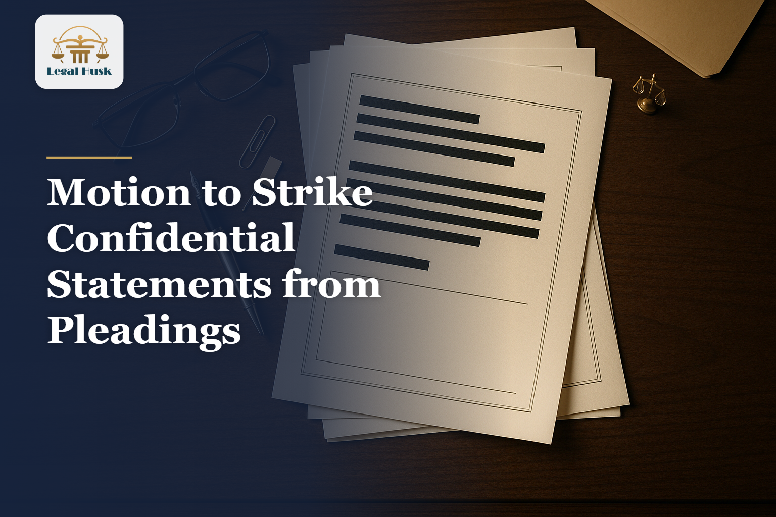 Motion to Strike Confidential Statements from Pleadings