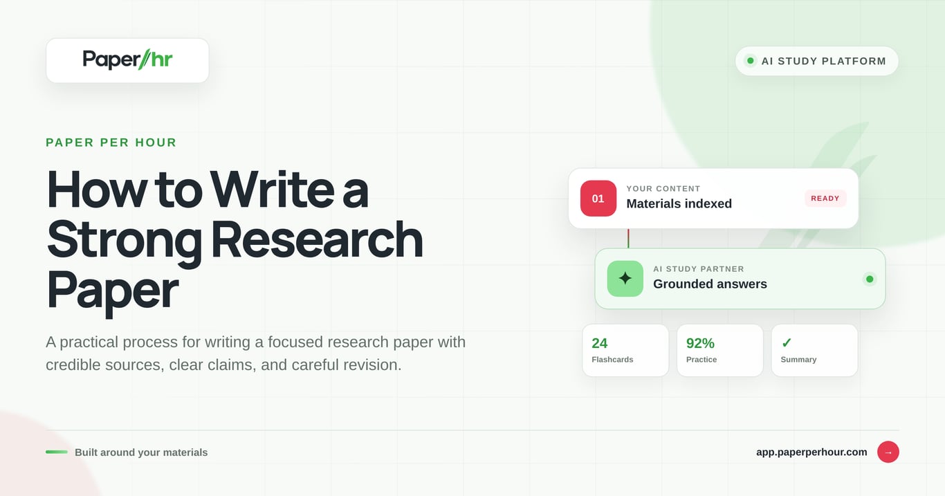 How to Write a Strong Research Paper