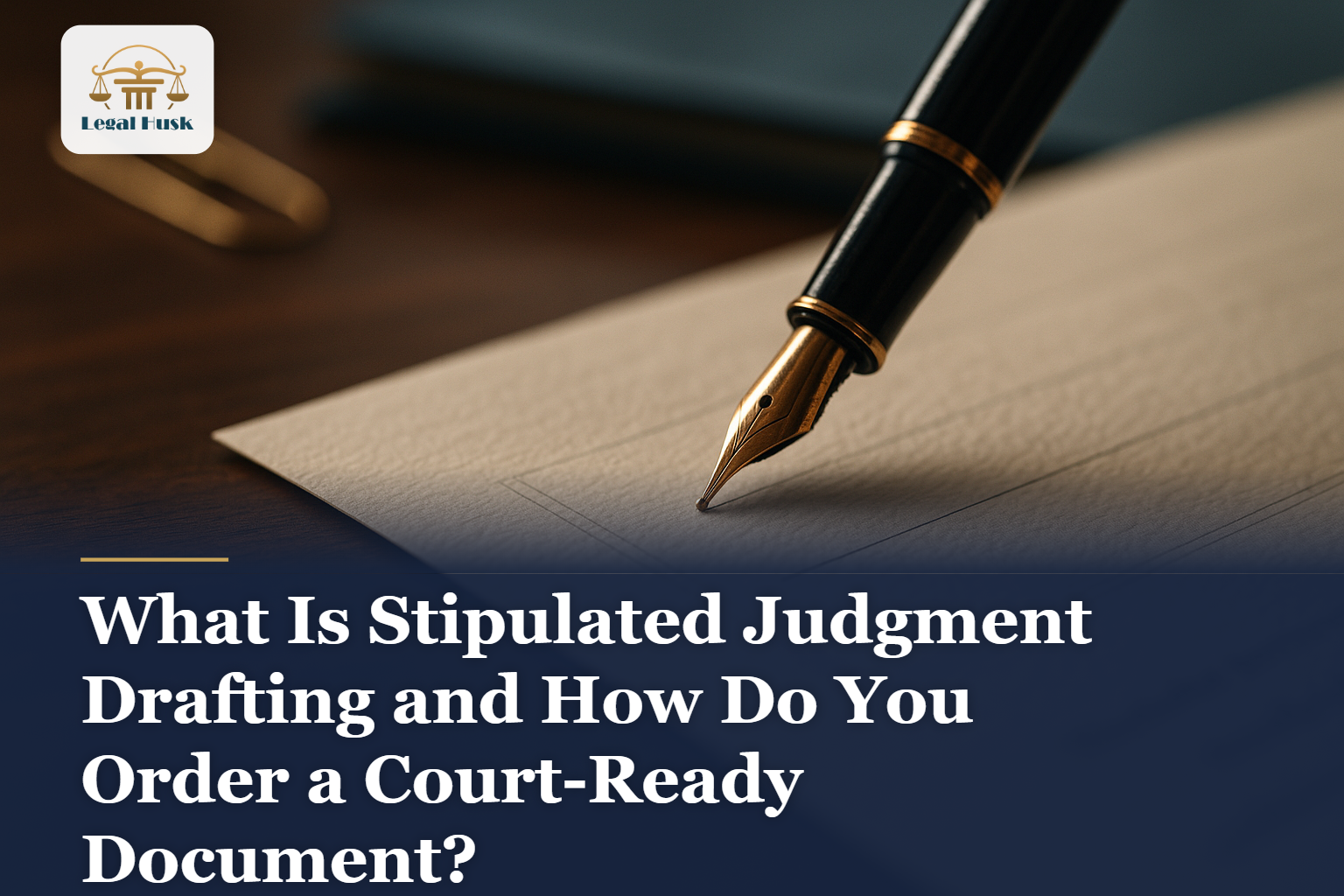 What Is Stipulated Judgment Drafting and How Do You Order a Court-Ready Document?