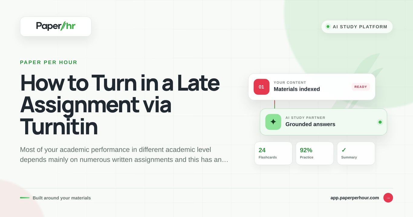 How to Turn in a Late Assignment via Turnitin