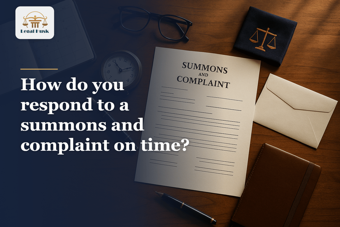 How do you respond to a summons and complaint on time?