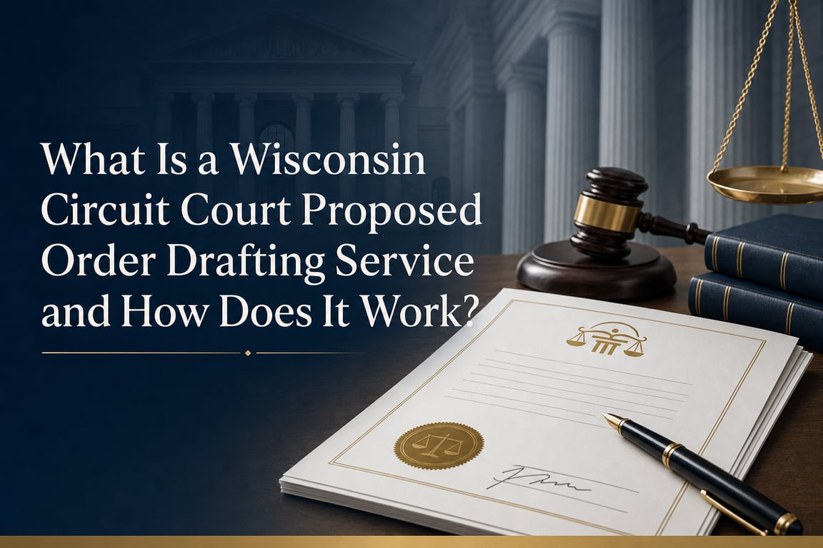 What Is a Wisconsin Circuit Court Proposed Order Drafting Service and How Does It Work?