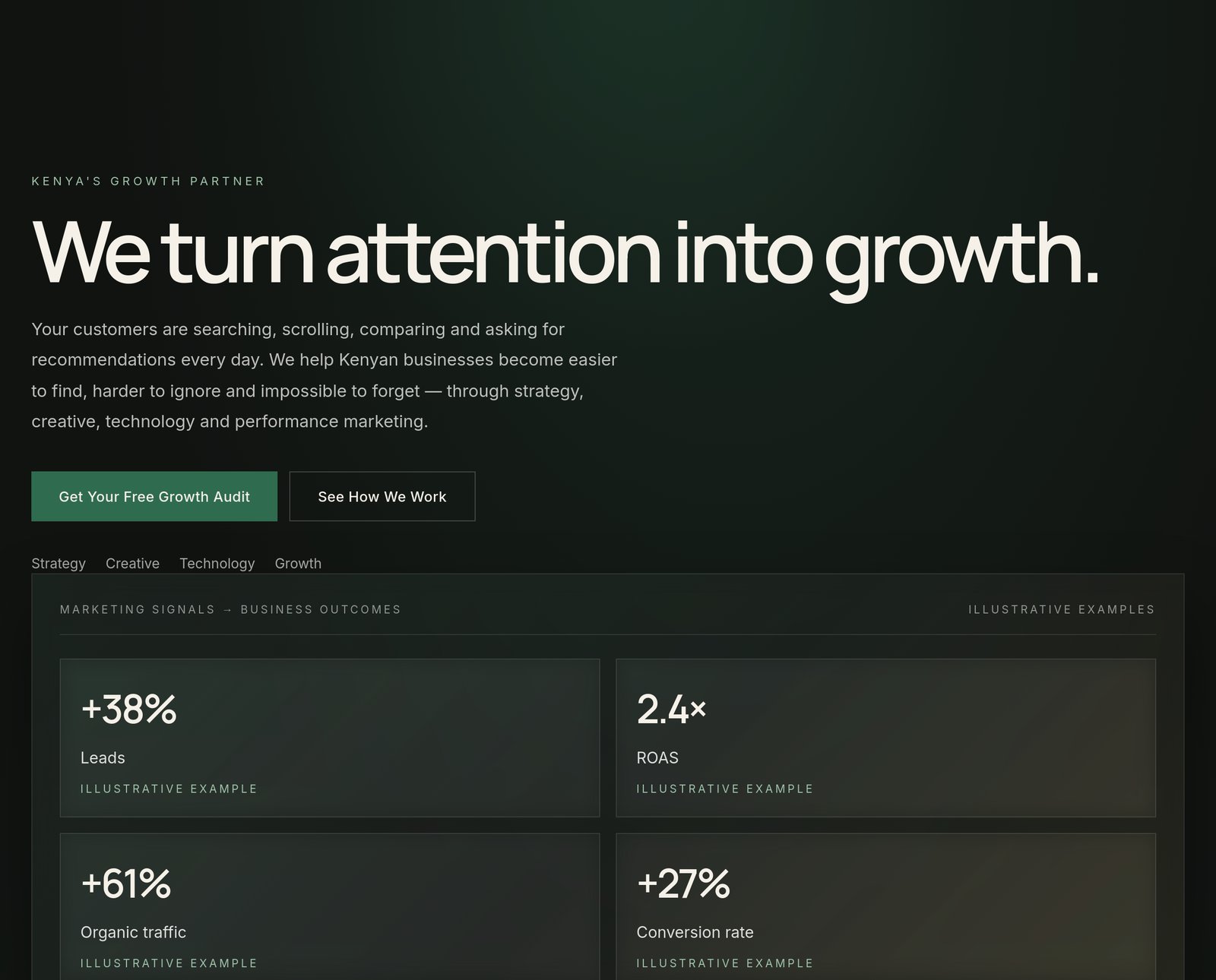 Homepage Hero component