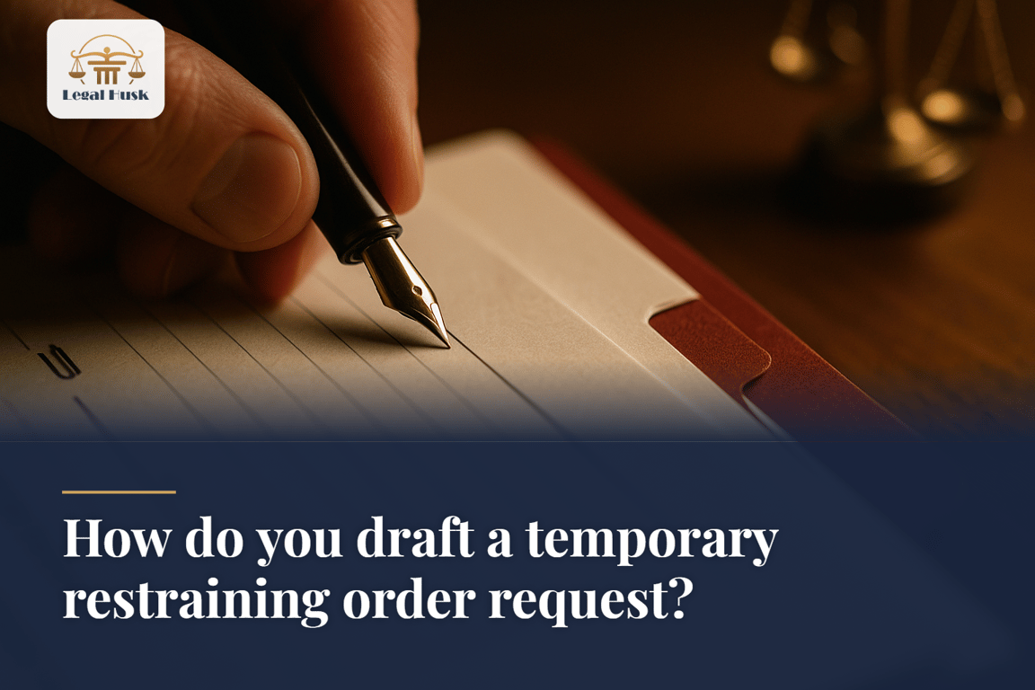How do you draft a temporary restraining order request?