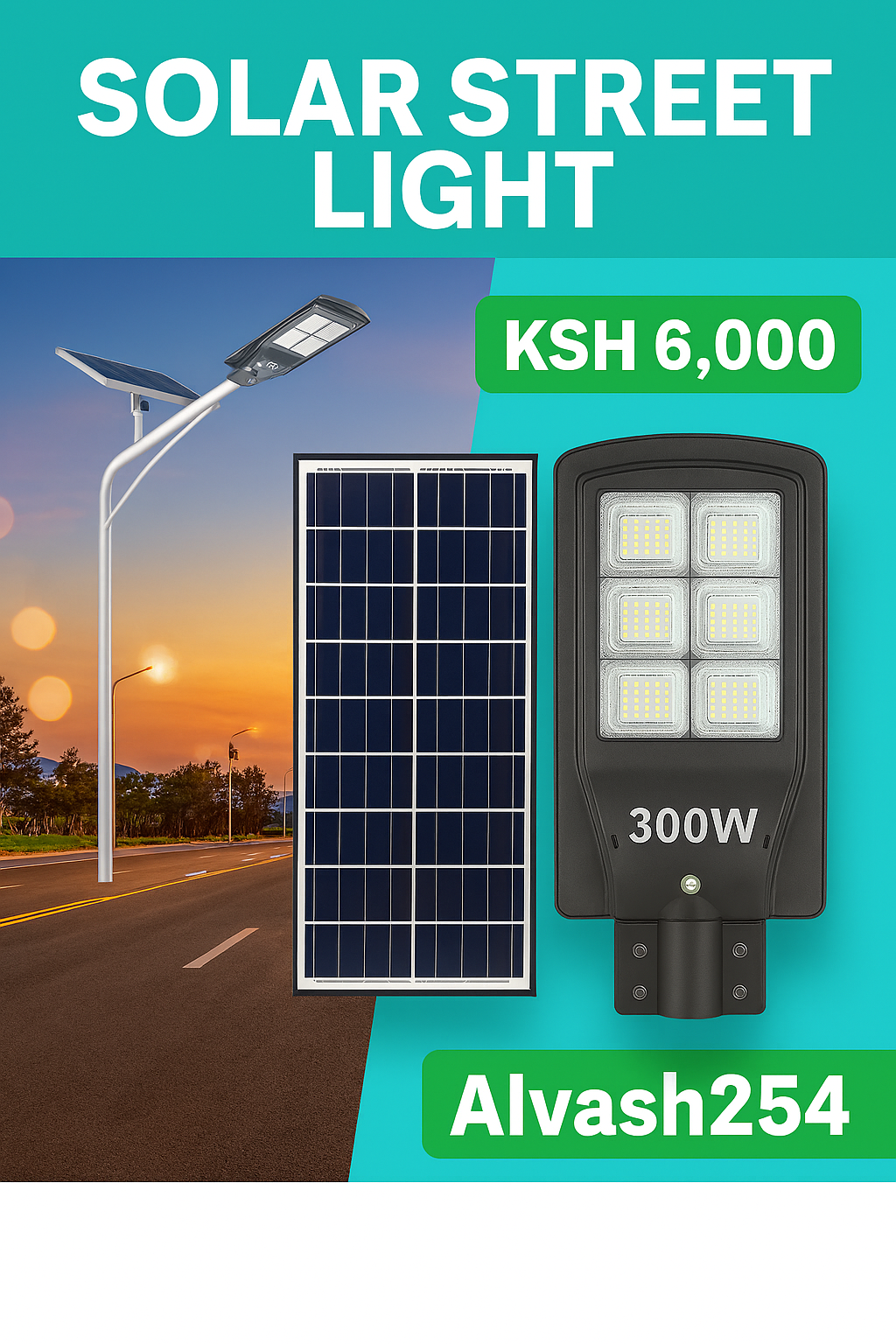 300W solar streetlights