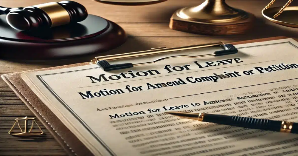 Strategic Use of Motions to Amend Complaint