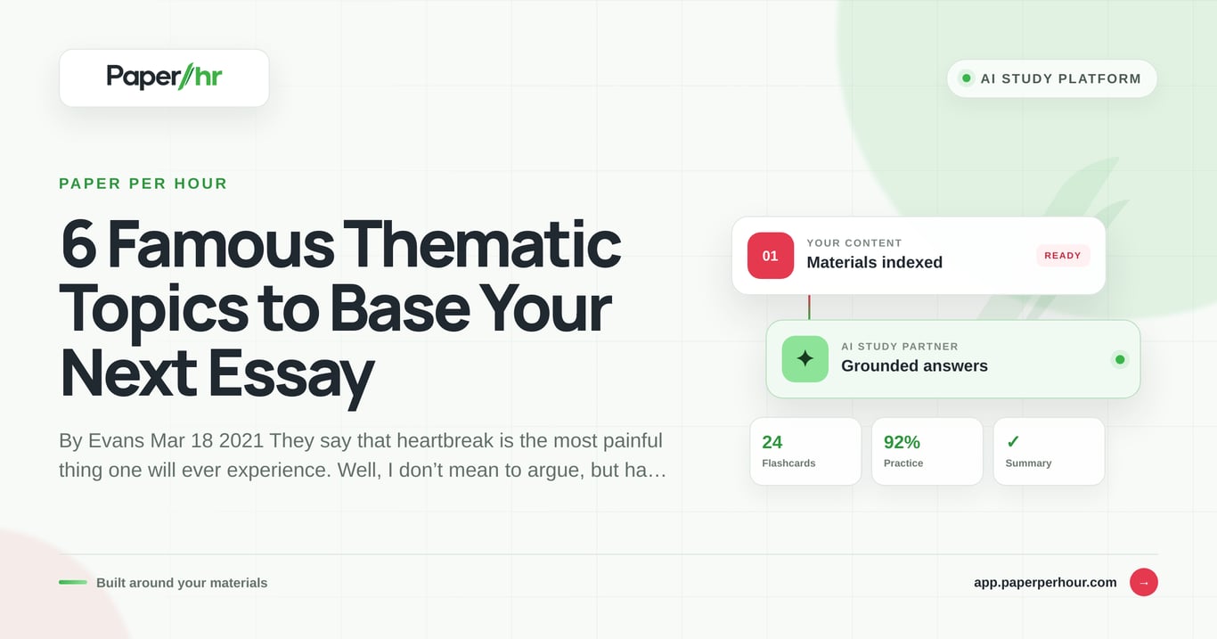 6 Famous Thematic Topics to Base Your Next Essay