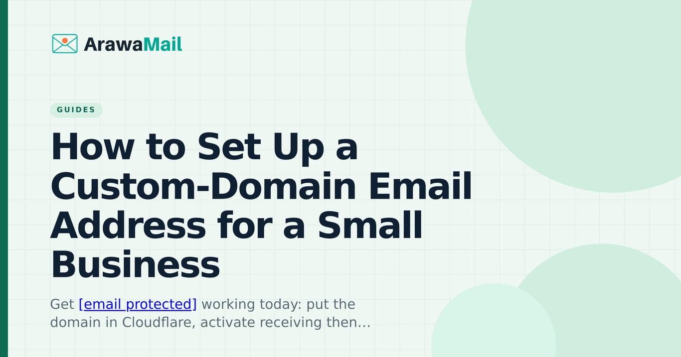 How to set up a custom-domain email address for a small business