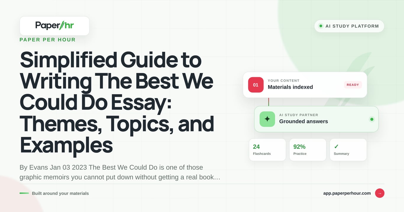 Simplified Guide to Writing The Best We Could Do Essay: Themes, Topics, and Examples