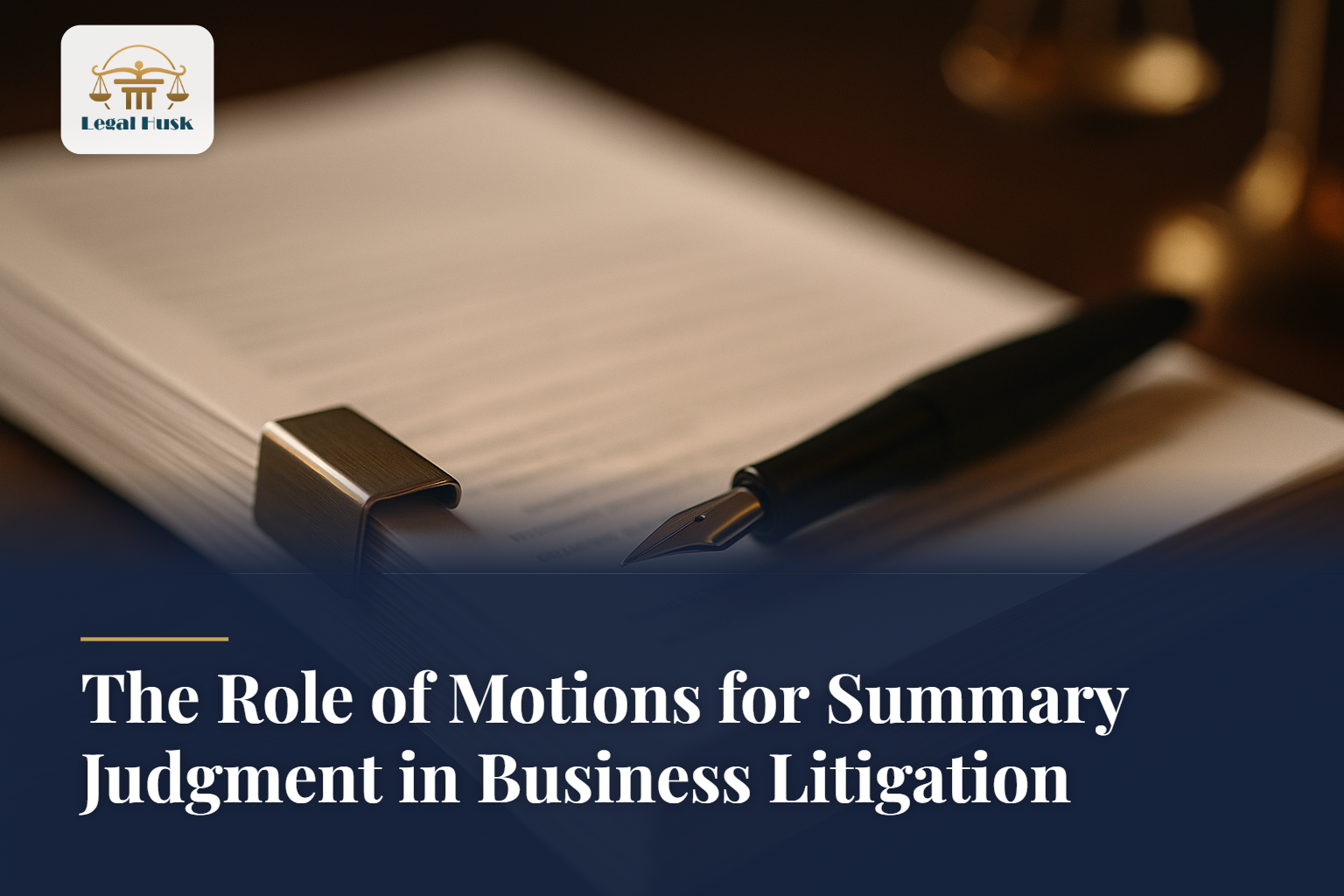 The Role of Motions for Summary Judgment in Business Litigation
