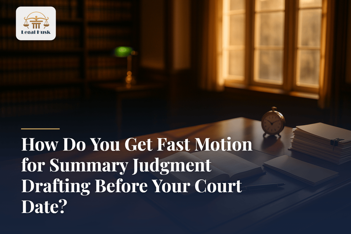 How Do You Get Fast Motion for Summary Judgment Drafting Before Your Court Date?