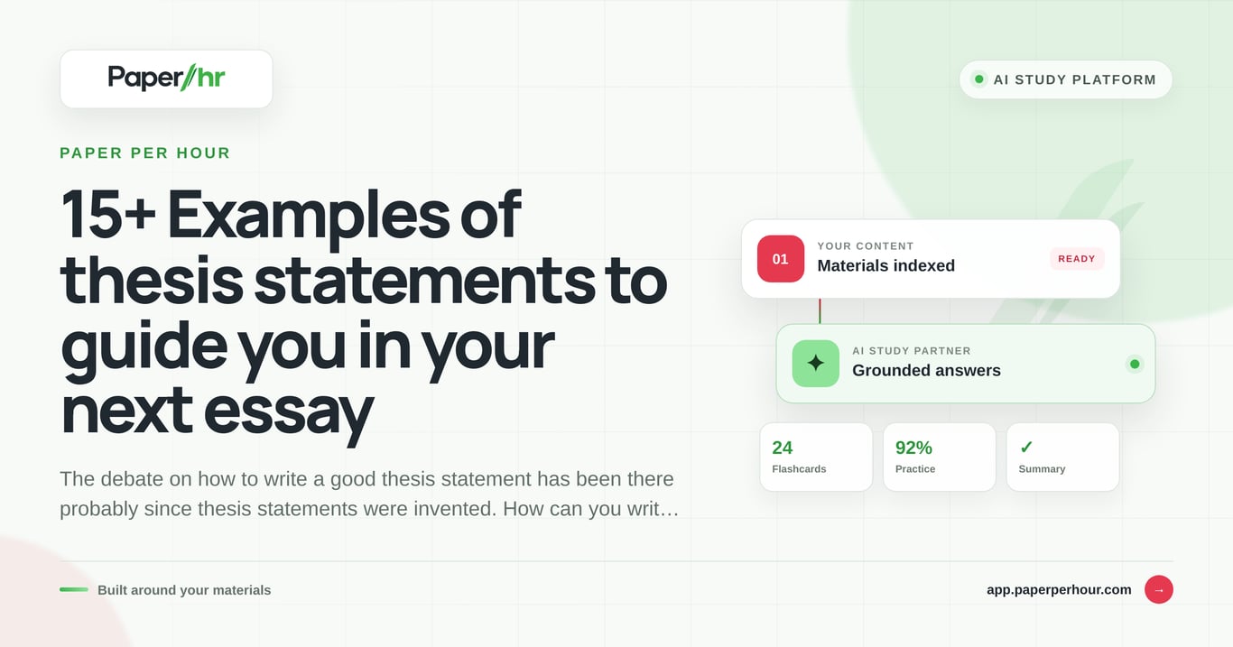 15+ Examples of thesis statements to guide you in your next essay