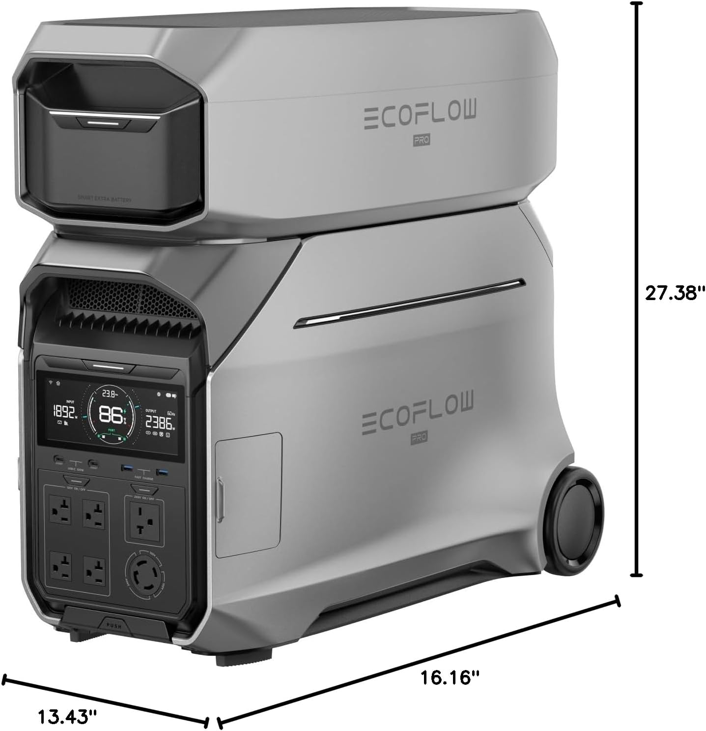 EF ECOFLOW 8kWh Portable Power Station: DELTA Pro 3 with Extra Battery view 2
