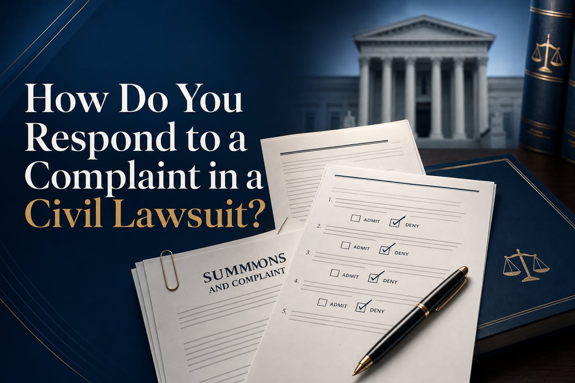 How Do You Respond to a Complaint in a Civil Lawsuit?