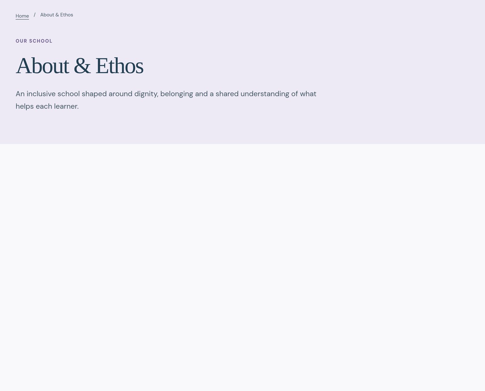 Page introduction and breadcrumbs component