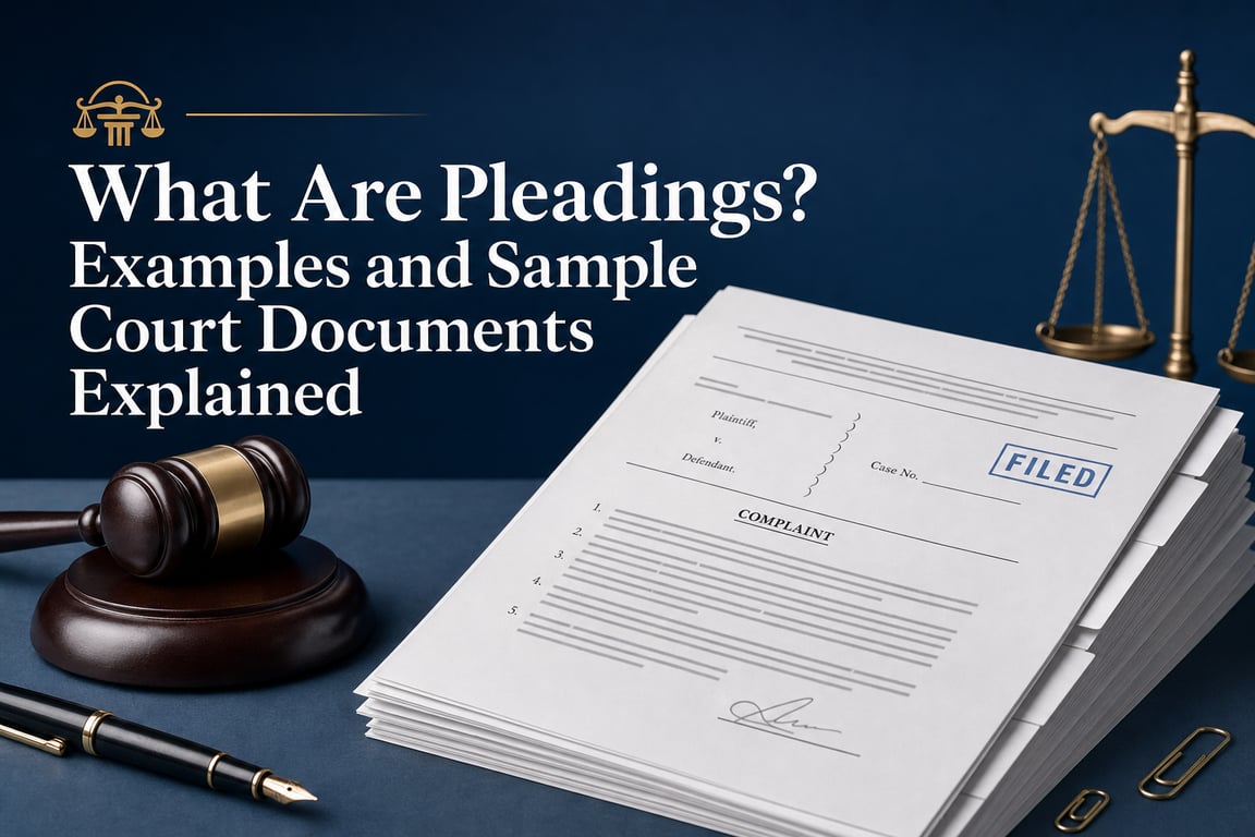 What Are Pleadings? Examples and Sample Court Documents Explained