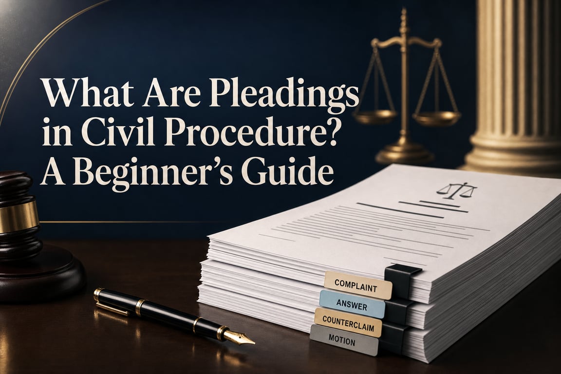 What Are Pleadings in Civil Procedure? A Beginner's Guide