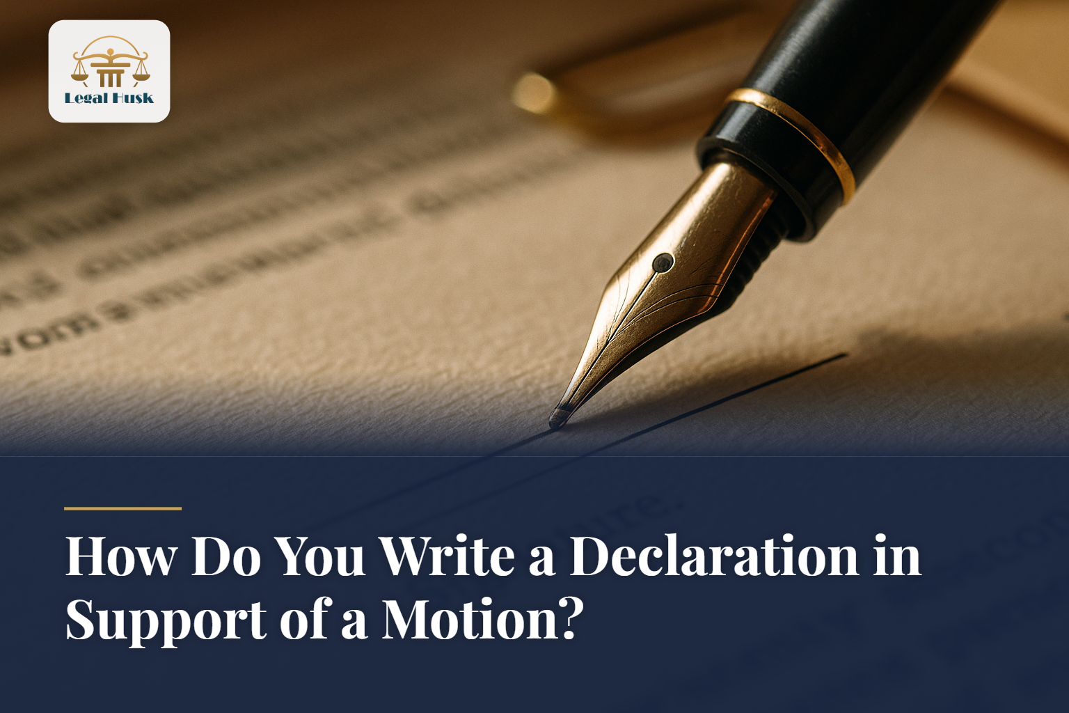How Do You Write a Declaration in Support of a Motion?