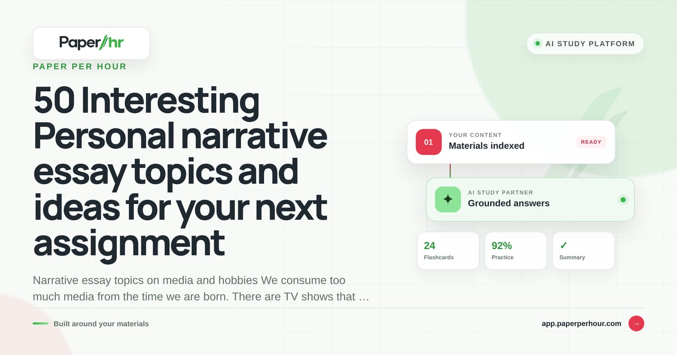 50 Interesting Personal narrative essay topics and ideas for your next assignment