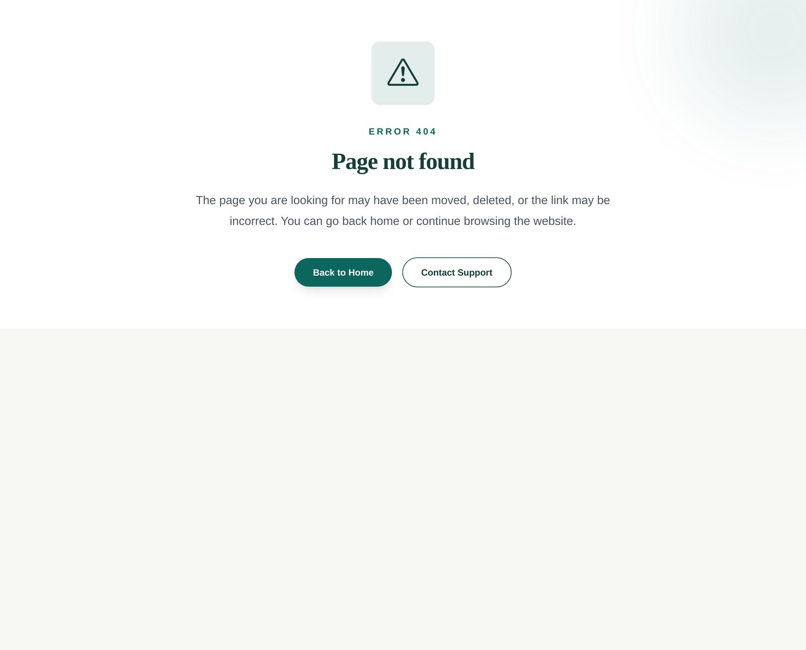 404 Error Recovery Page component