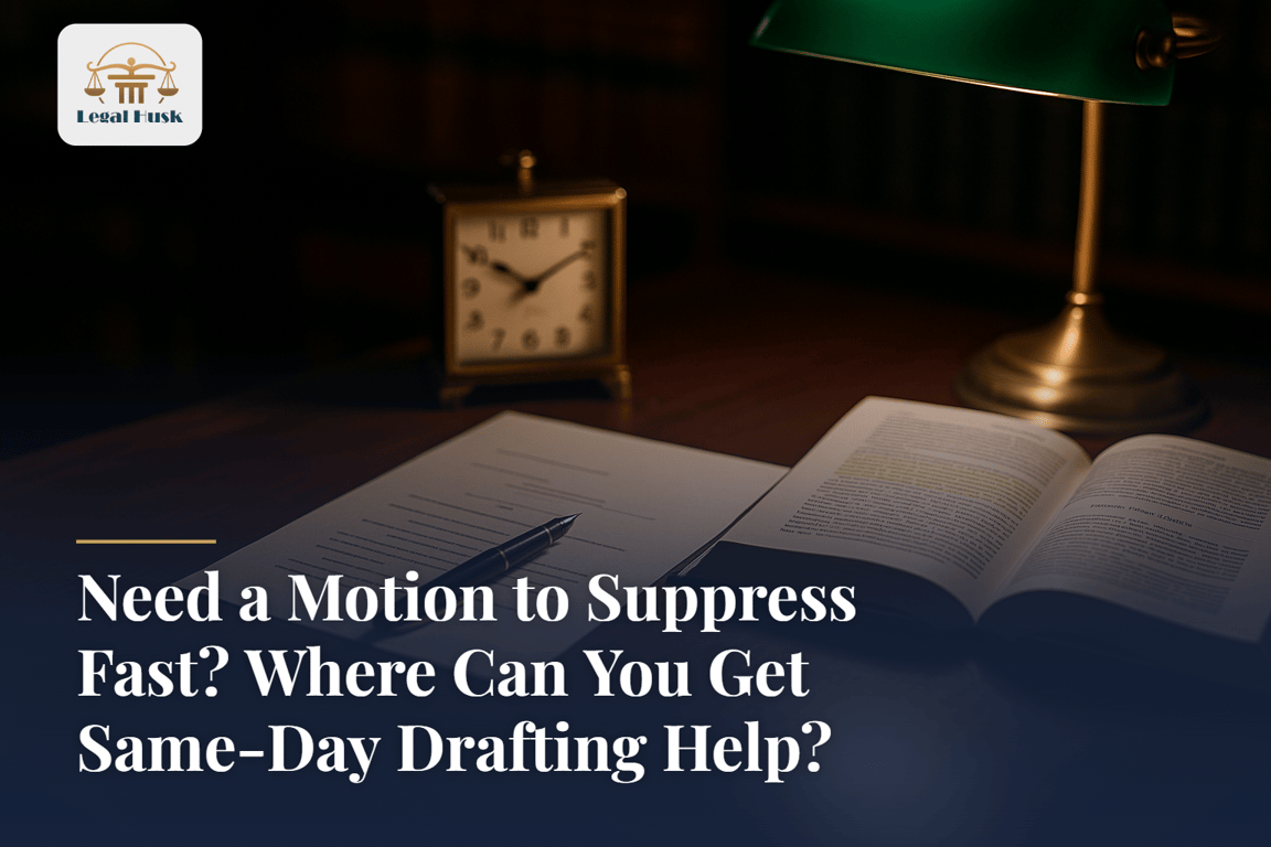Need a Motion to Suppress Fast? Where Can You Get Same-Day Drafting Help?