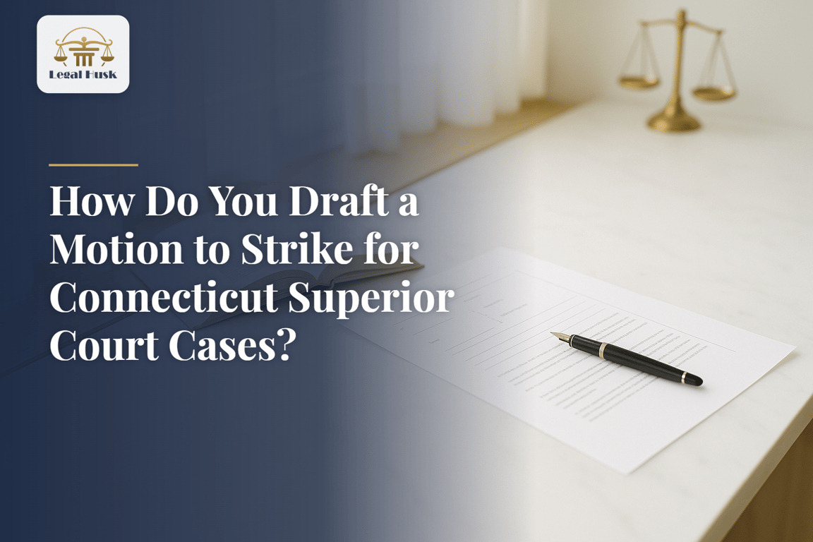 How Do You Draft a Motion to Strike for Connecticut Superior Court Cases?