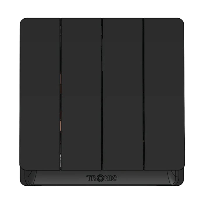 Tronic 4-Gang Light Switch (Black)