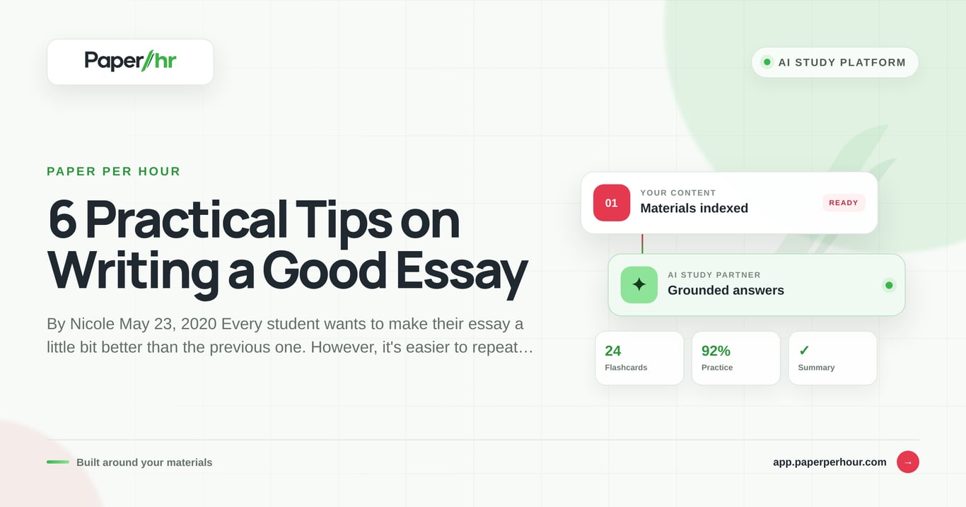 6 Practical Tips on Writing a Good Essay