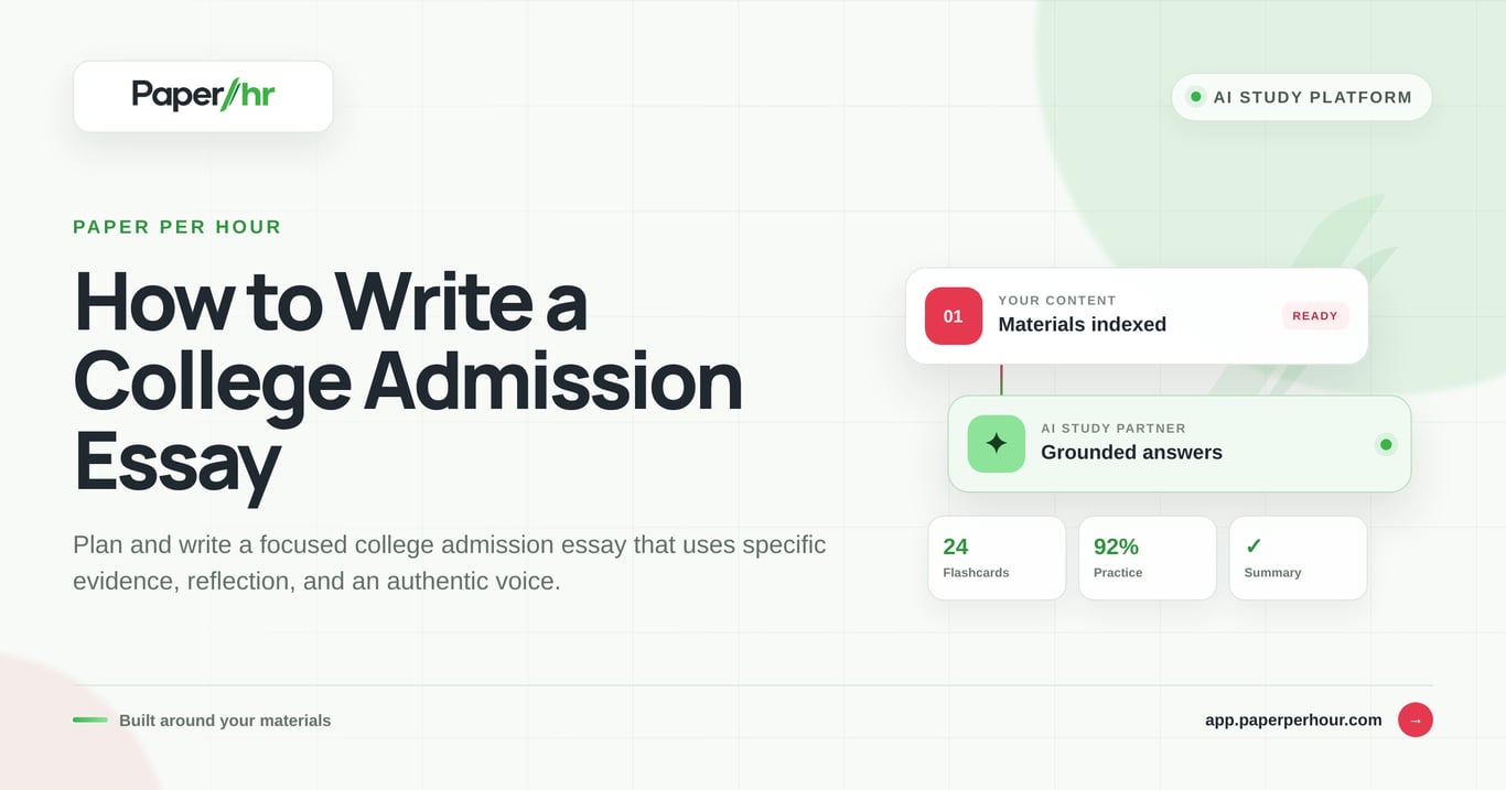 How to Write a College Admission Essay