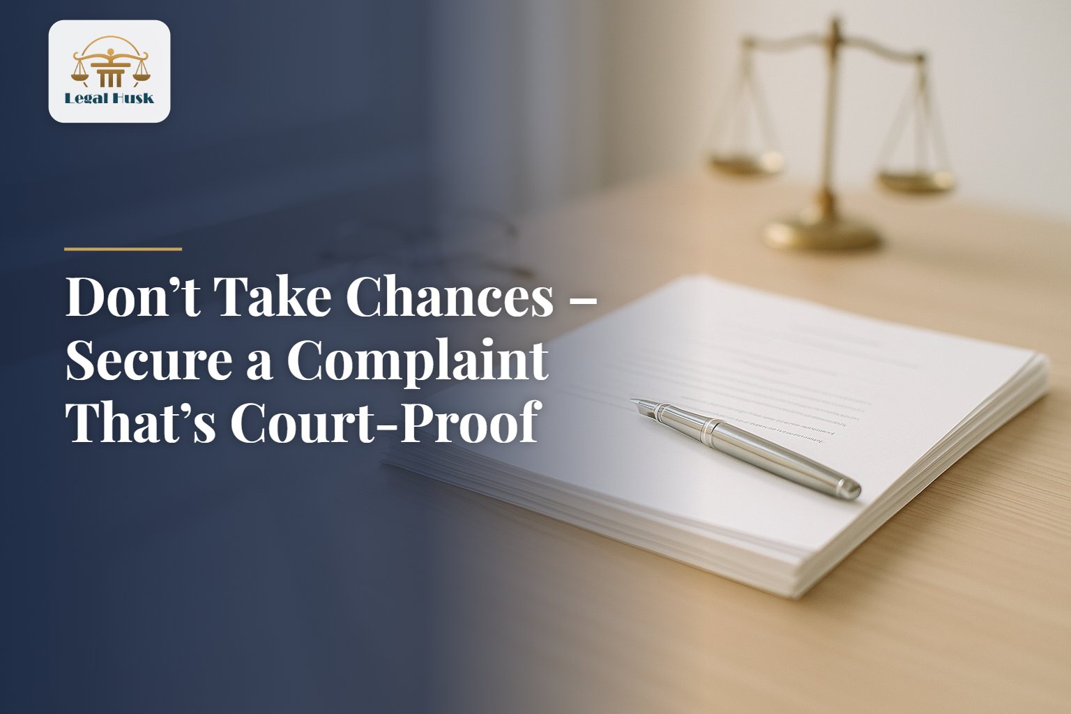Don’t Take Chances – Secure a Complaint That’s Court-Proof
