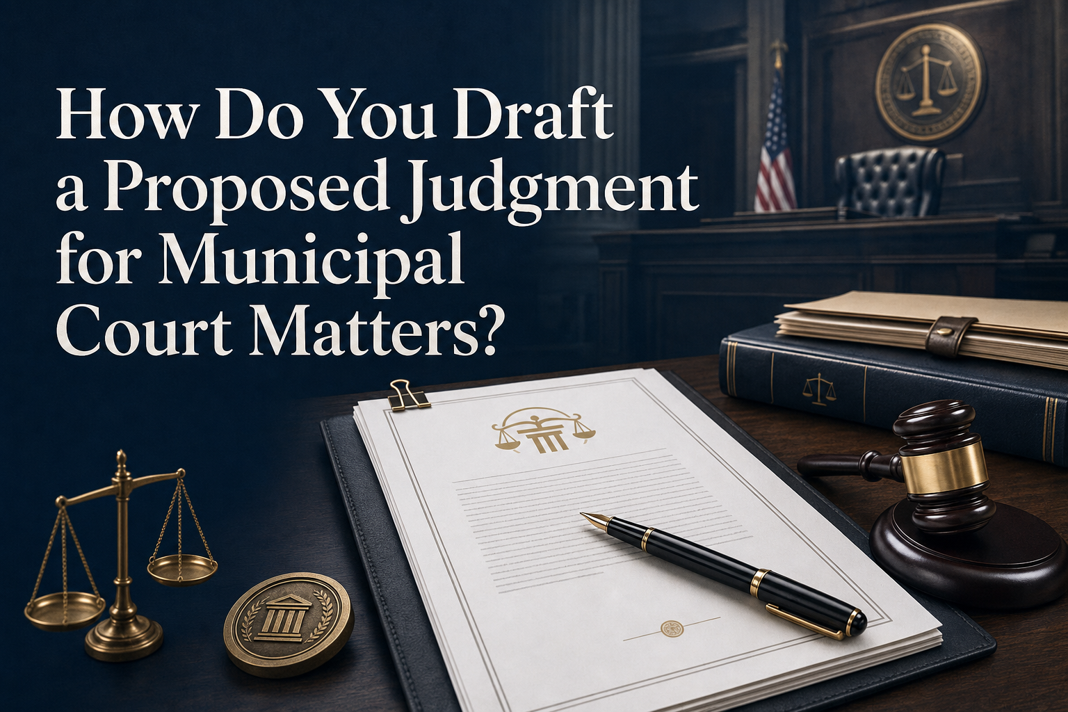 How Do You Draft a Proposed Judgment for Municipal Court Matters?