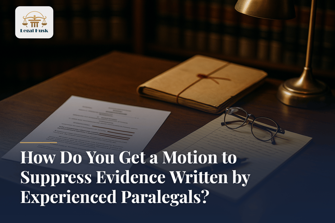 How Do You Get a Motion to Suppress Evidence Written by Experienced Paralegals?