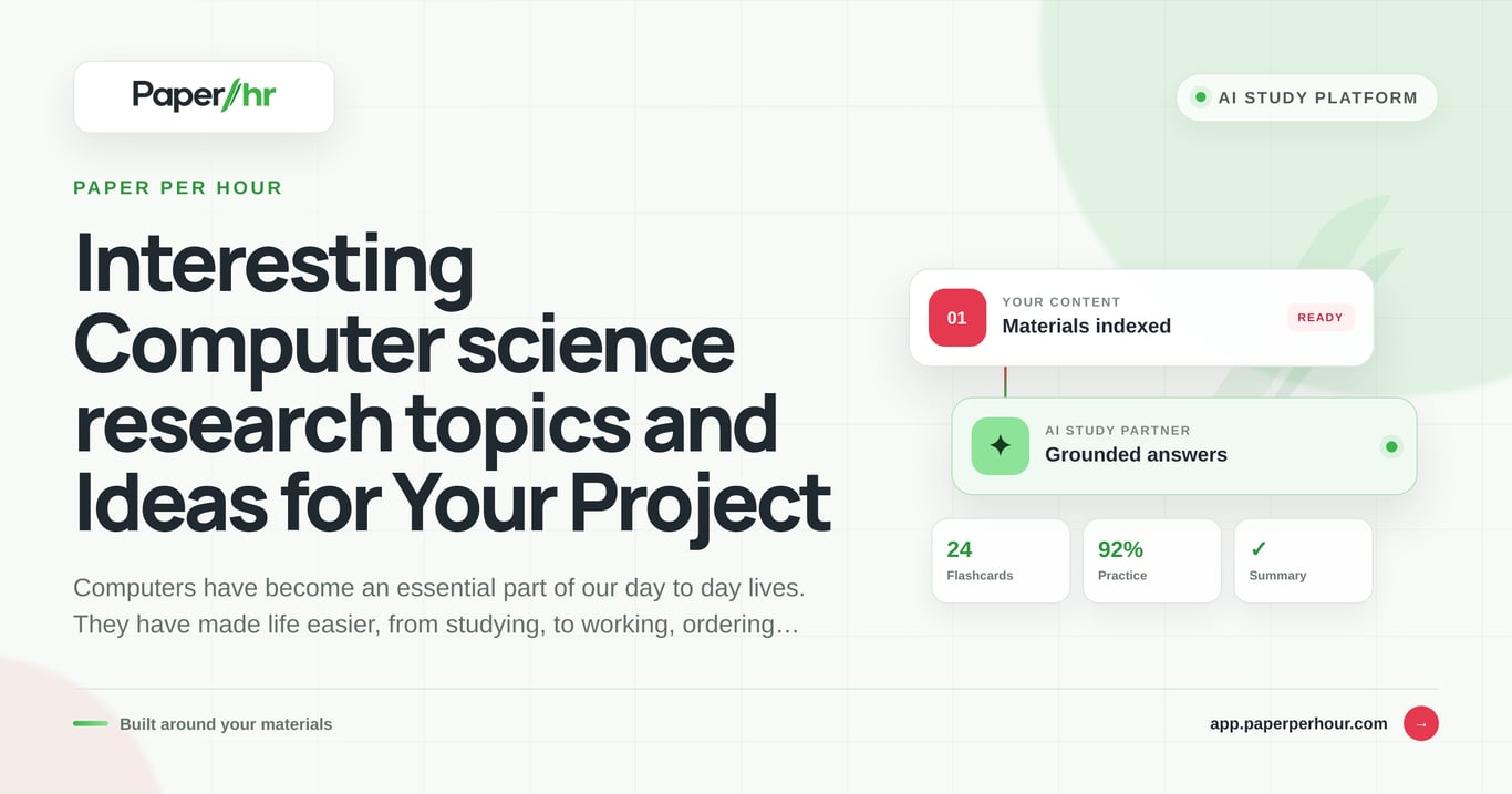 Interesting Computer science research topics and Ideas for Your Project