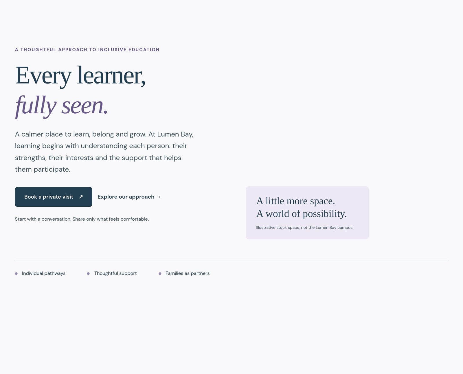 Visit-led welcome hero component