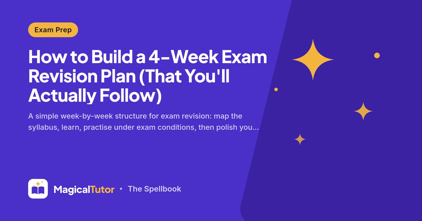 How to Build a 4-Week Exam Revision Plan (That You'll Actually Follow)