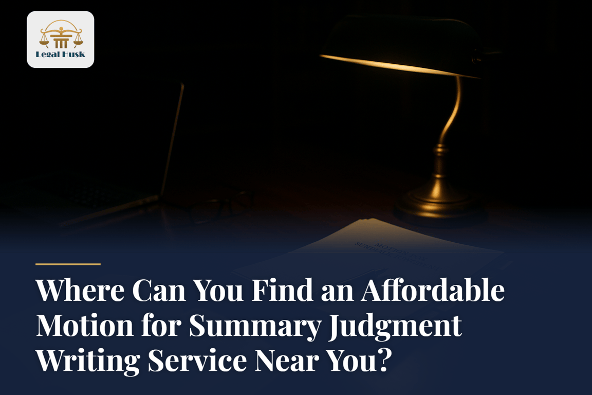 Where Can You Find an Affordable Motion for Summary Judgment Writing Service Near You?