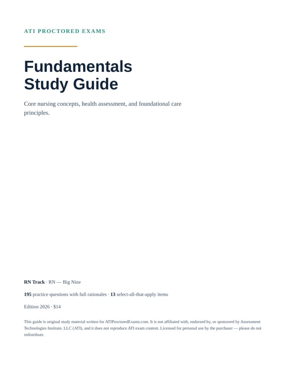 ATI RN All Subjects Study Guide sample page