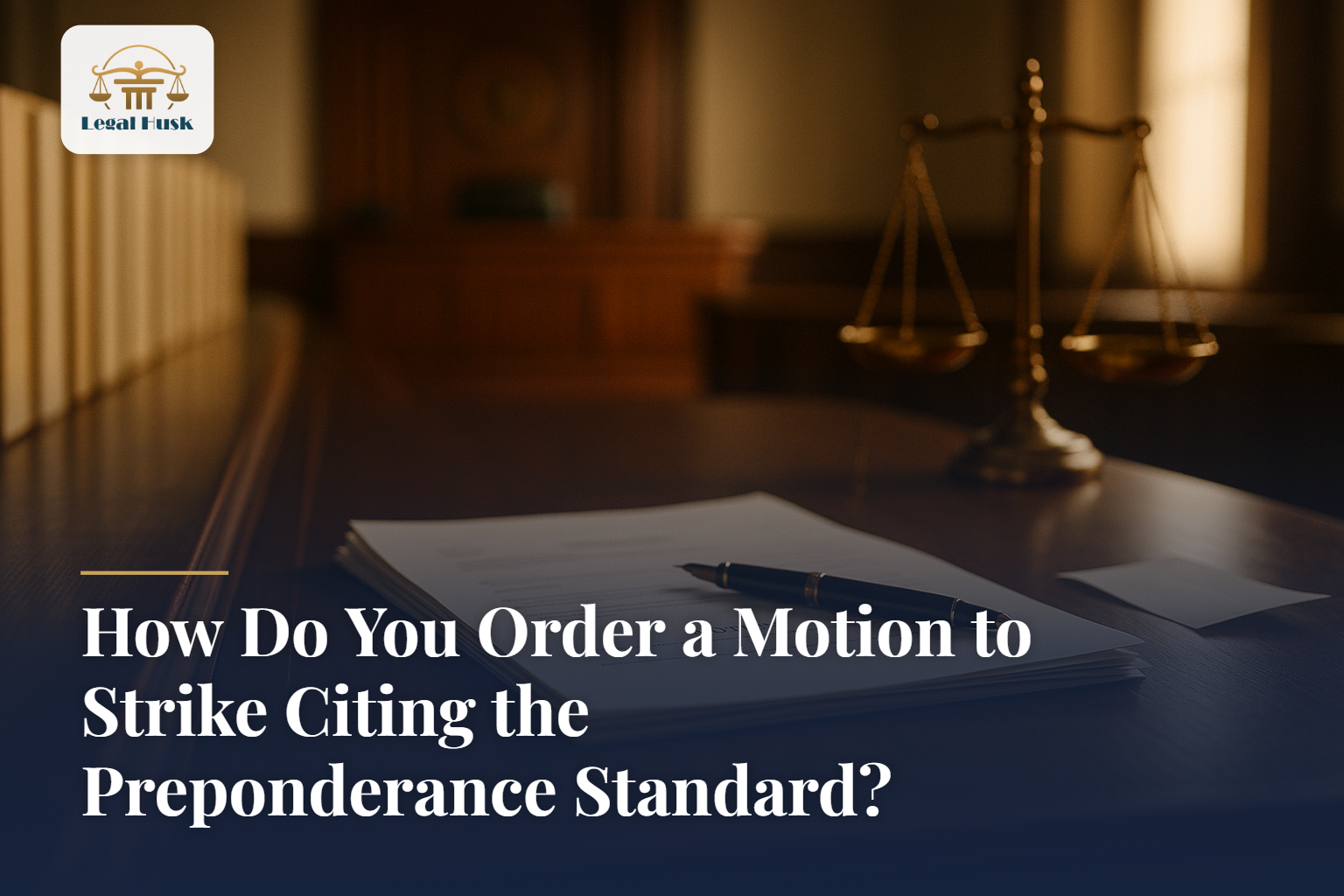 How Do You Order a Motion to Strike Citing the Preponderance Standard?