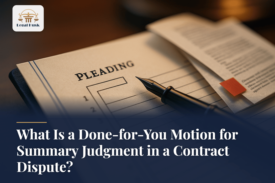 What Is a Done-for-You Motion for Summary Judgment in a Contract Dispute?
