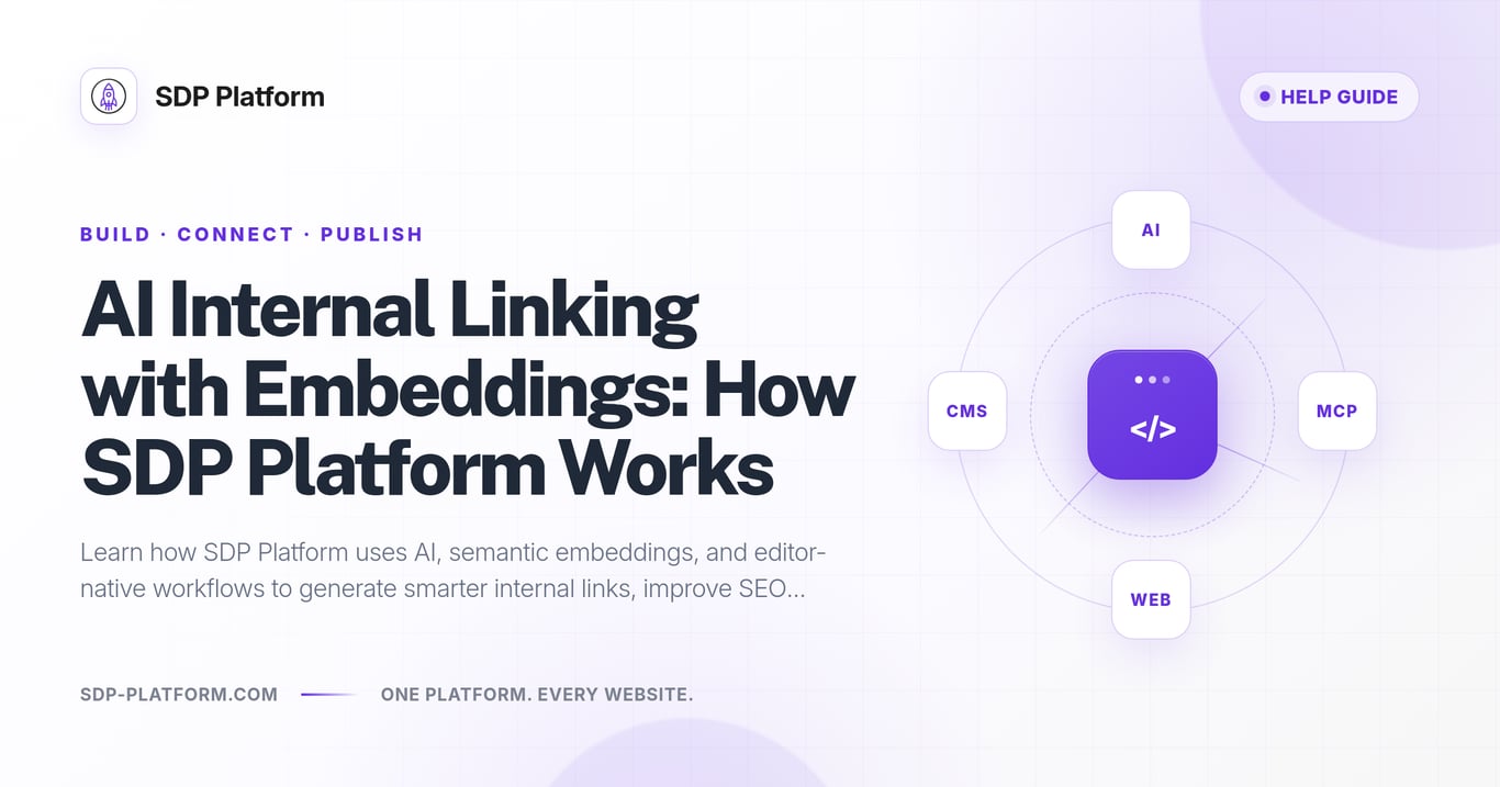 AI Internal Linking with Embeddings: How SDP Platform Works