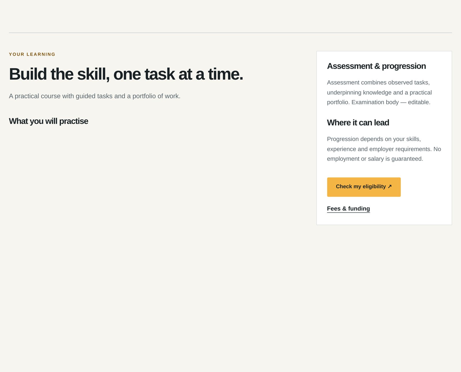 Forge Course Detail component