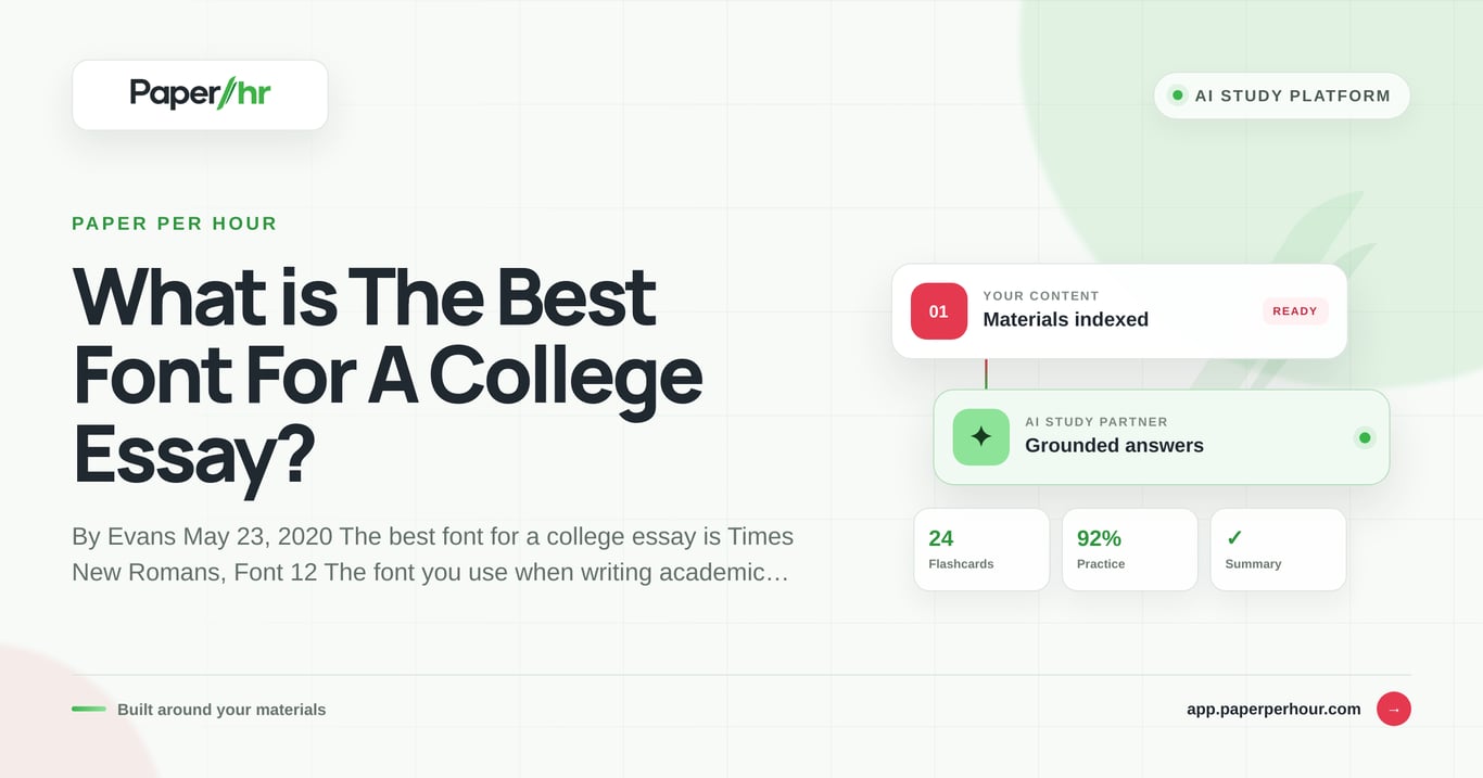 What is The Best Font For A College Essay?