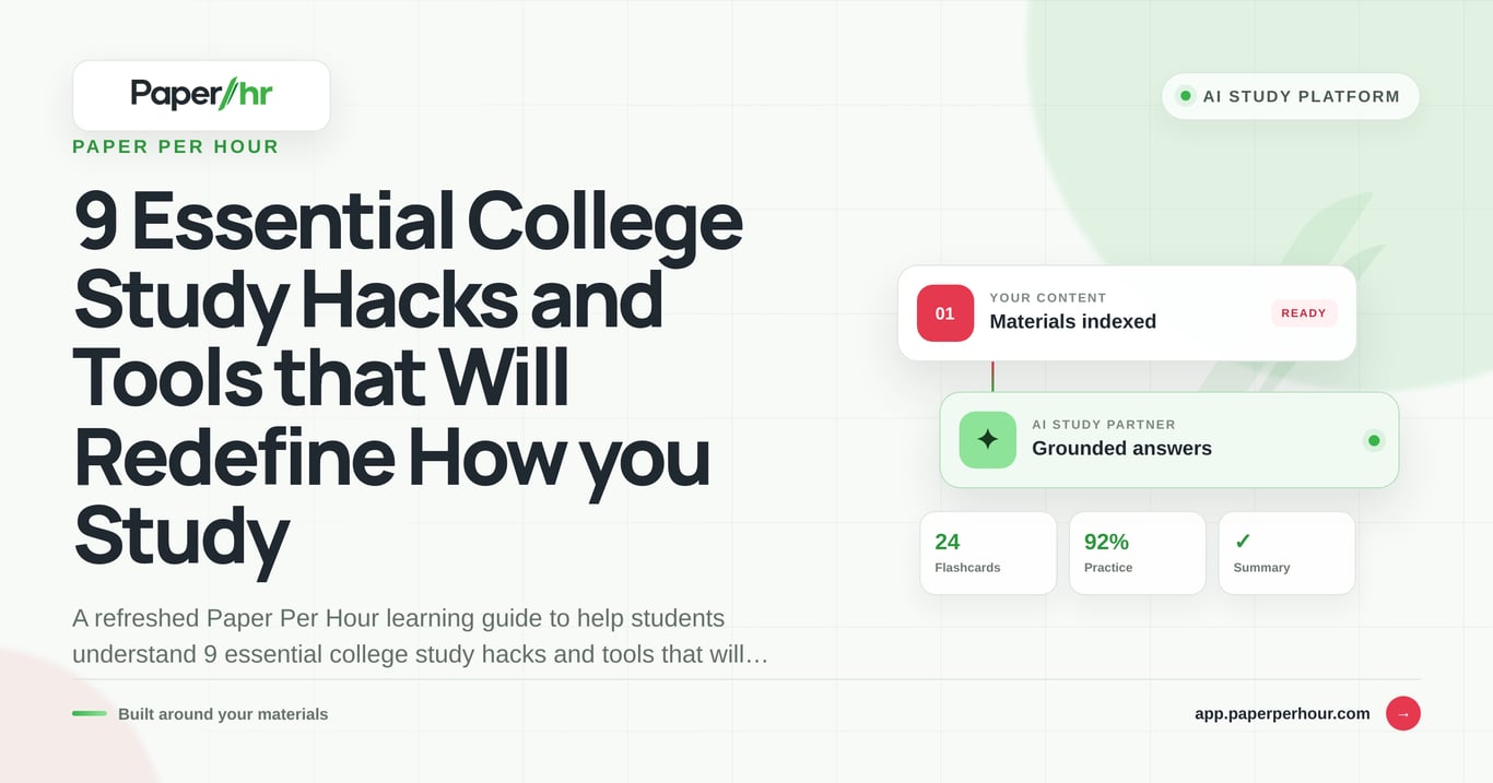 9 Essential College Study Hacks and Tools that Will Redefine How you Study