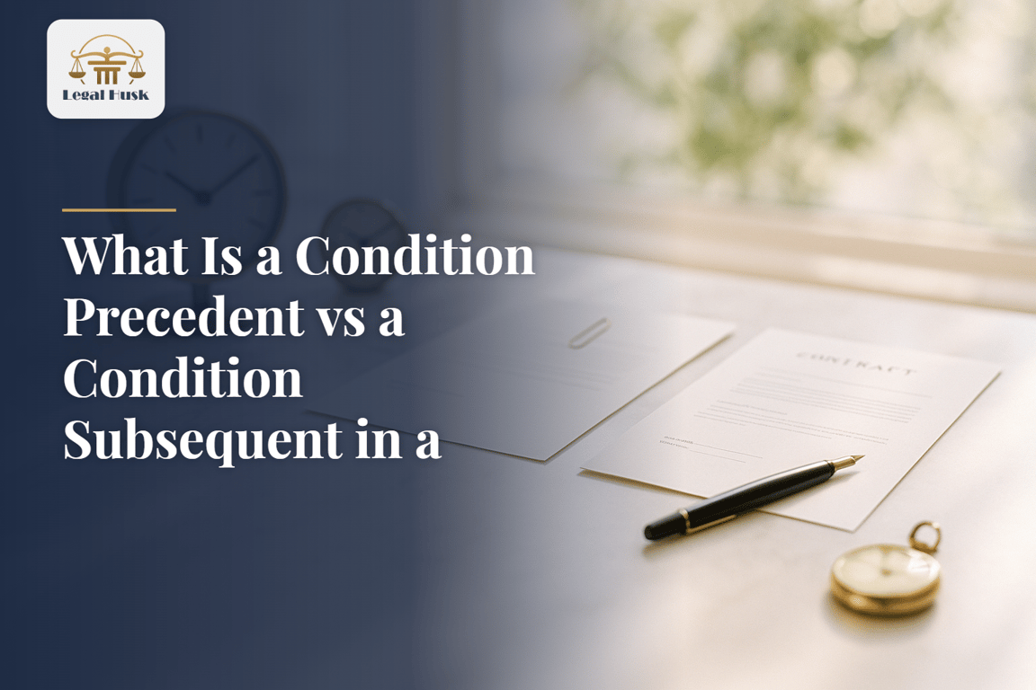 What Is a Condition Precedent vs a Condition Subsequent in a Contract?