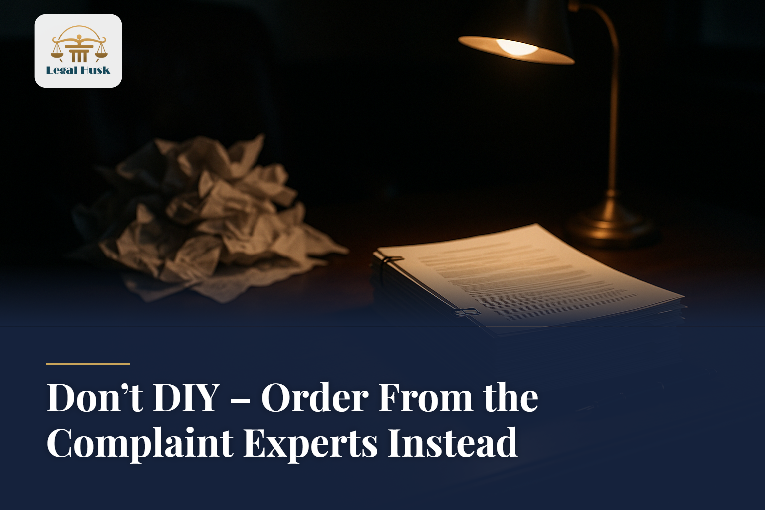 Don’t DIY – Order From the Complaint Experts Instead