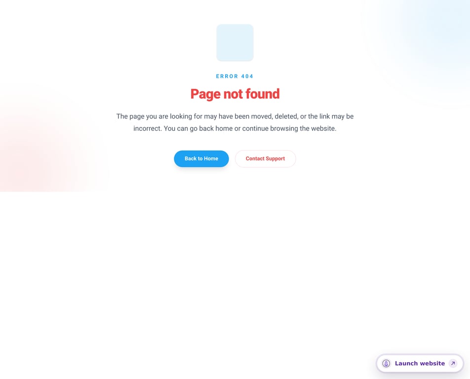 404 Error Recovery Page component