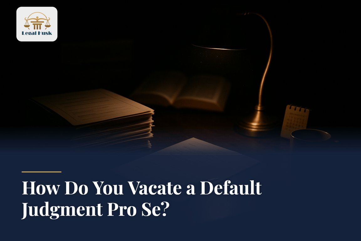 How Do You Vacate a Default Judgment Pro Se?