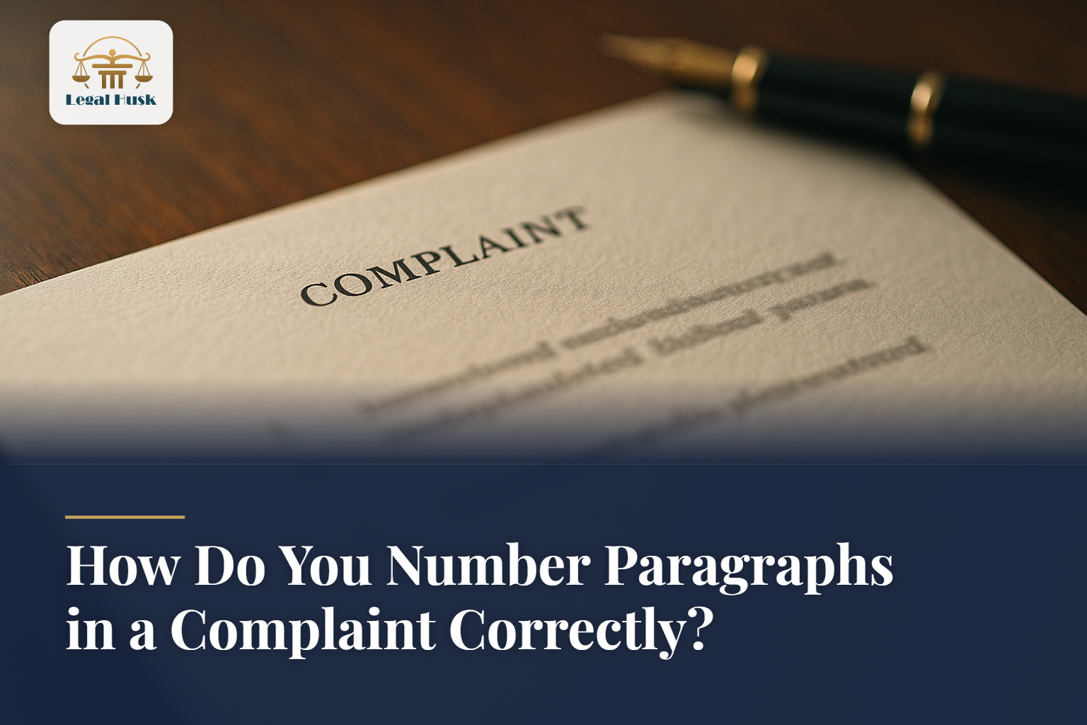 How Do You Number Paragraphs in a Complaint Correctly?