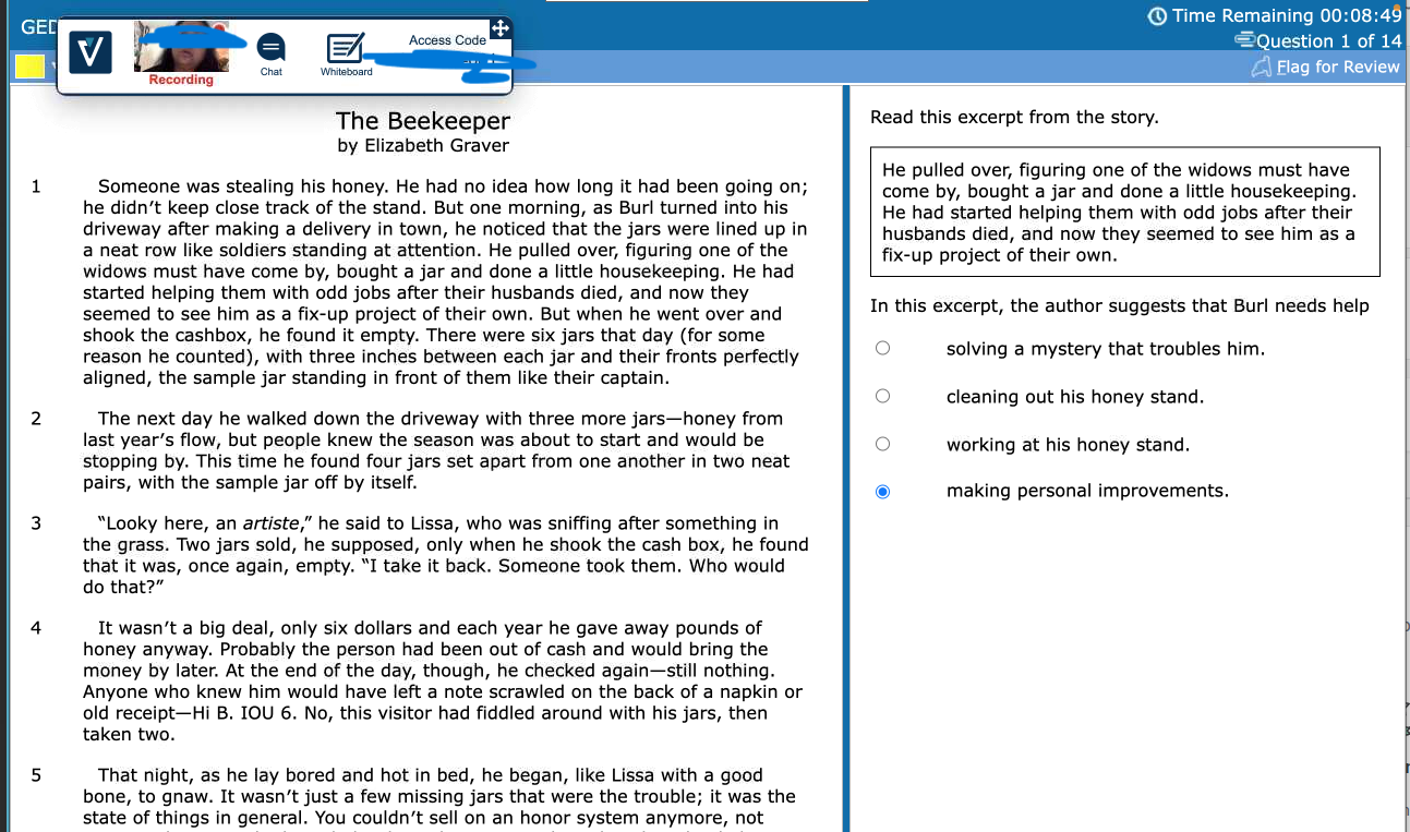 GED RLA Practice Test PDF sample page