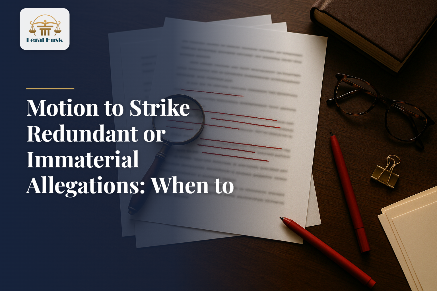 Motion to Strike Redundant or Immaterial Allegations: When to Use It